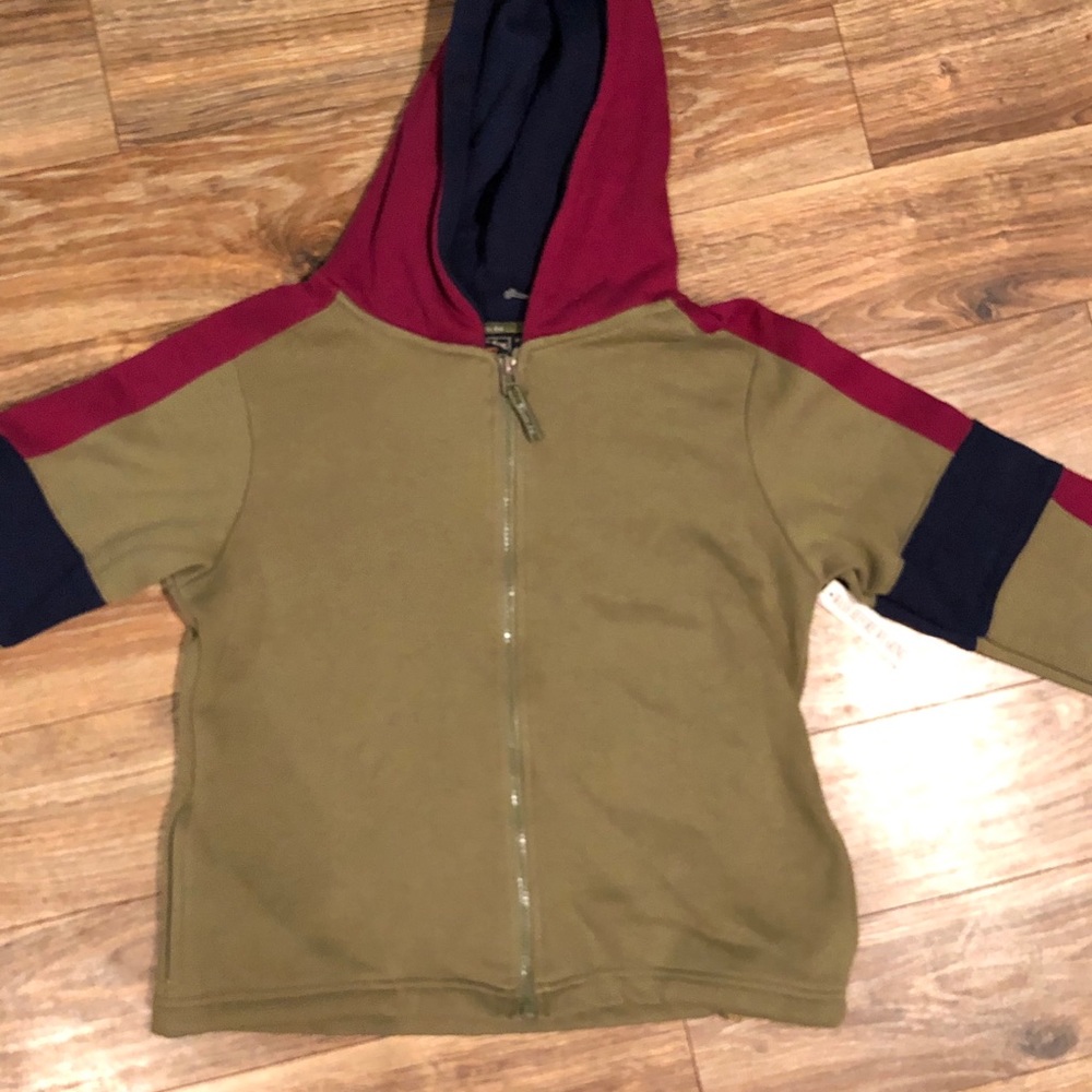 Route 66 | Tan / Pink / Navy | Girls Zip-up Hoodie - Picture 12 of 12